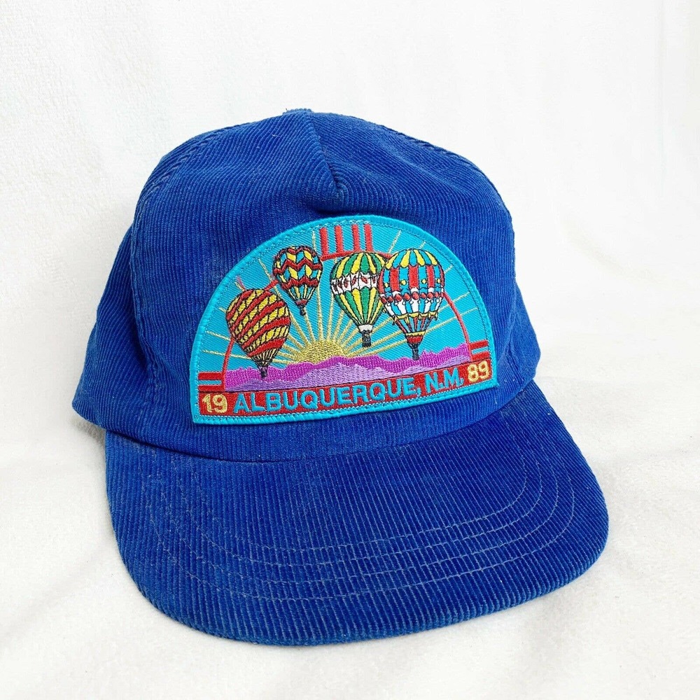 Vtg 1989 Albuquerque Balloon Fiesta Corduroy Hat